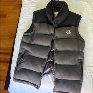 Moncler Gray Quilted Puffer Vest